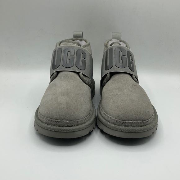 UGG Nuemel Graphic II Seal Suede Wool Slip Boot - Picture 2 of 7